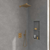 Cap de duș Villeroy&Boch, Universal Showers, pătrat, 25 x 25 cm, brushed gold